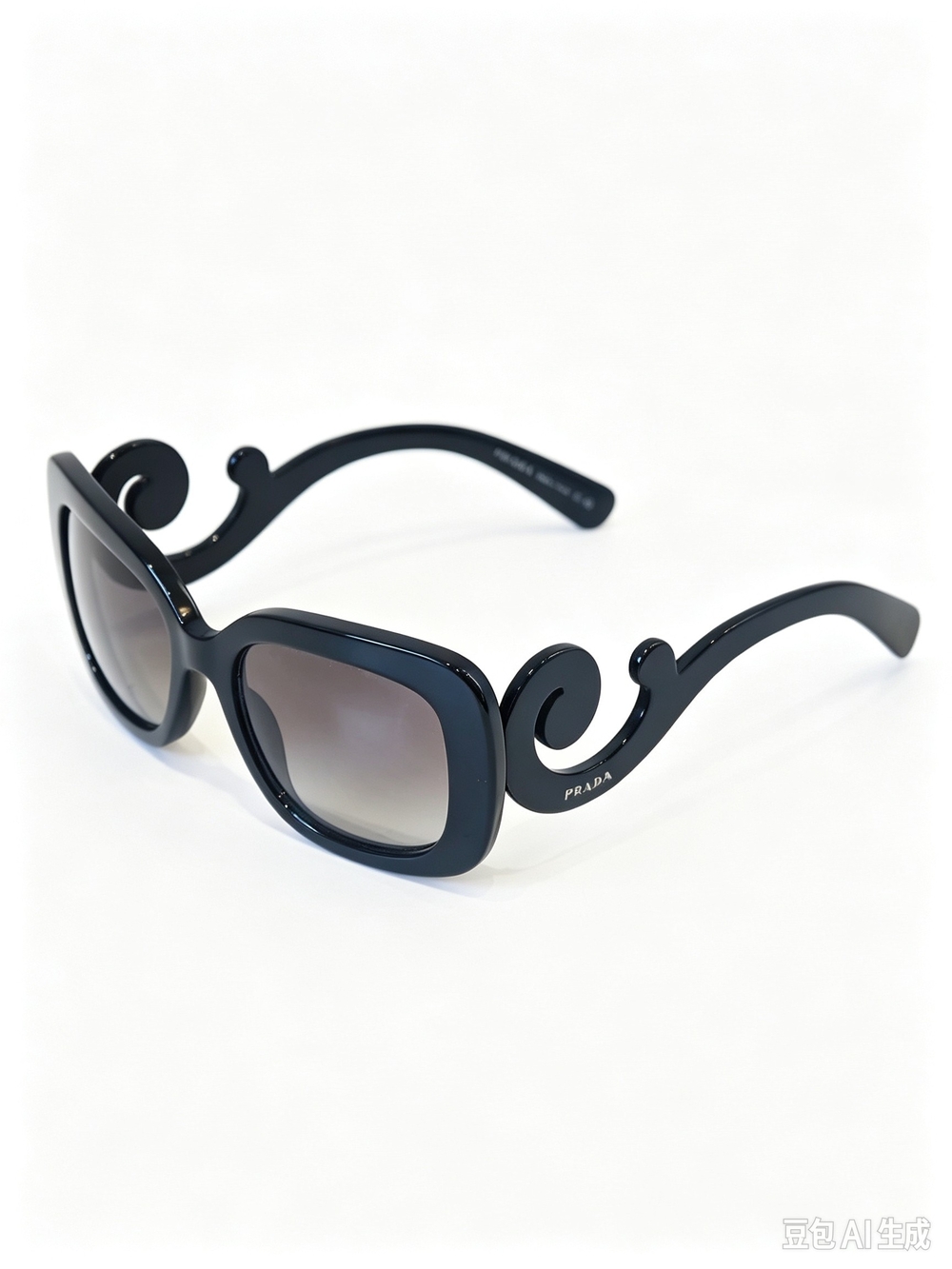 Prada Women’s Black Swirl-Arm Sunglasses